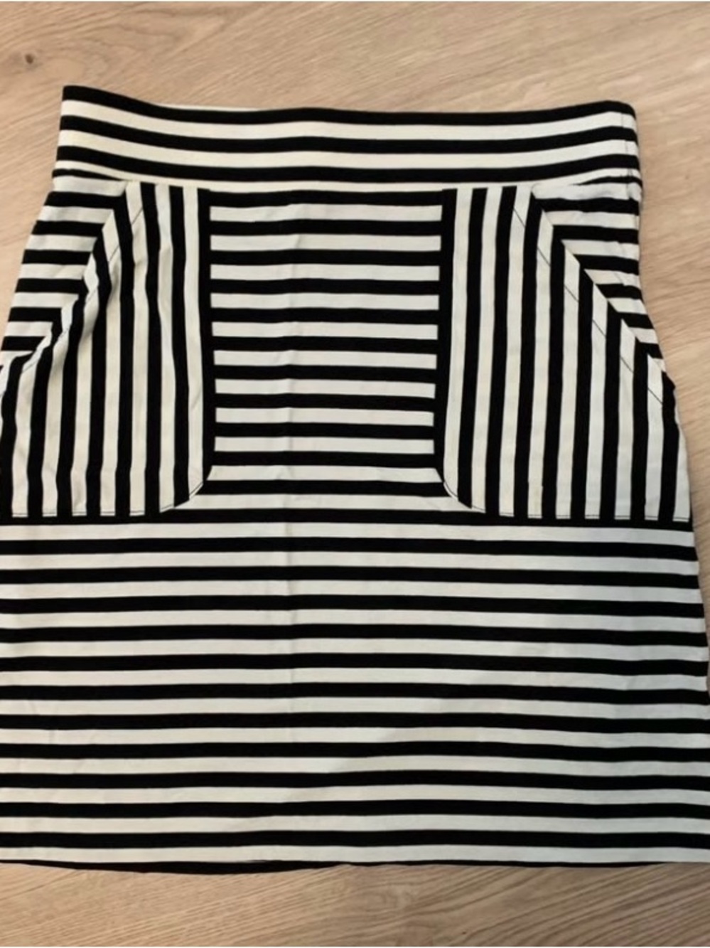 Dakini Black and White Striped Skirt